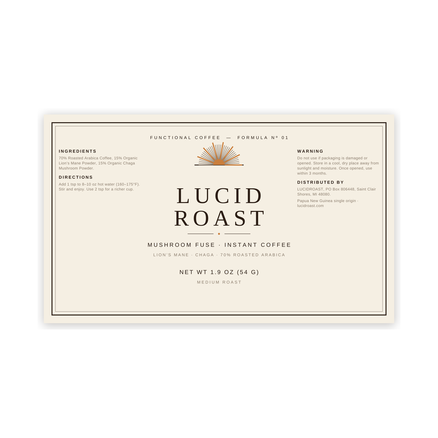 Mushroom Fuse Instant Coffee — Medium Roast